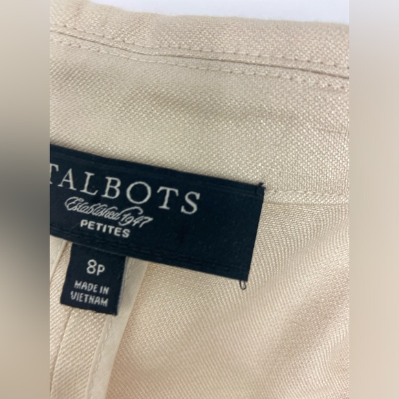 Talbots khaki linen blend blazer - Picture 4 of 5